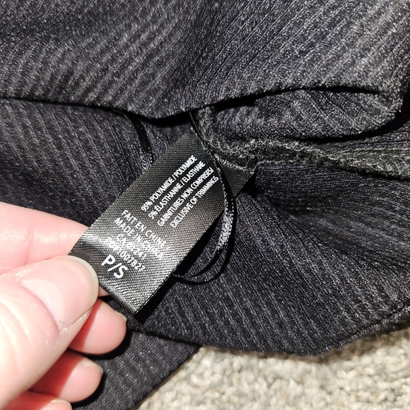 SIMONS Black Ribbed One-Shoulder Top - Picture 3 of 3